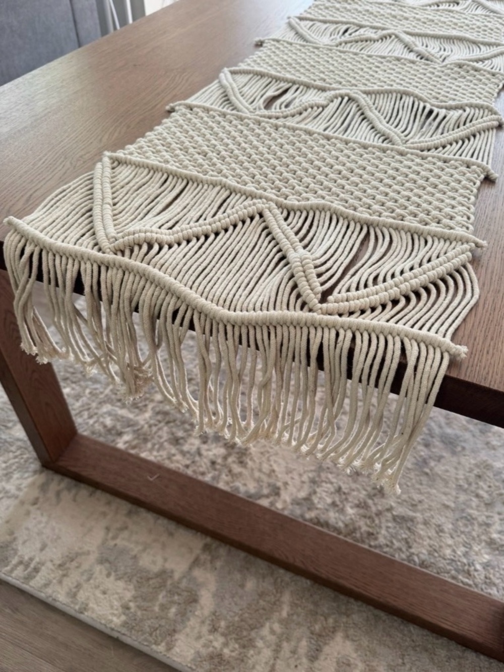 New Macramé Table Runner